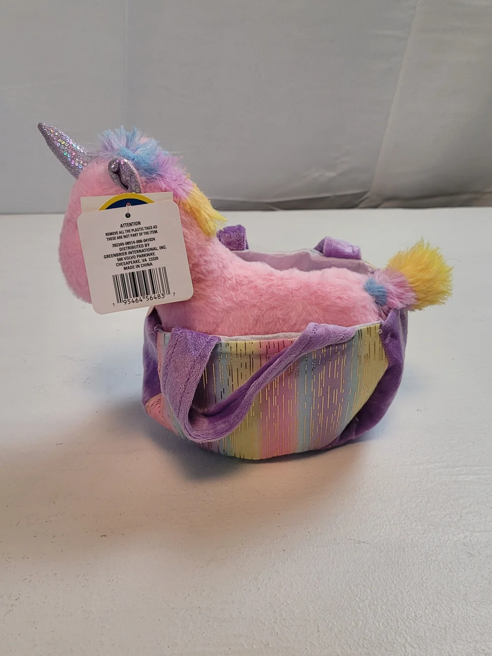 Plush Pink & Purple Unicorn Soft Toy - Kids Plush Stuffed Animal